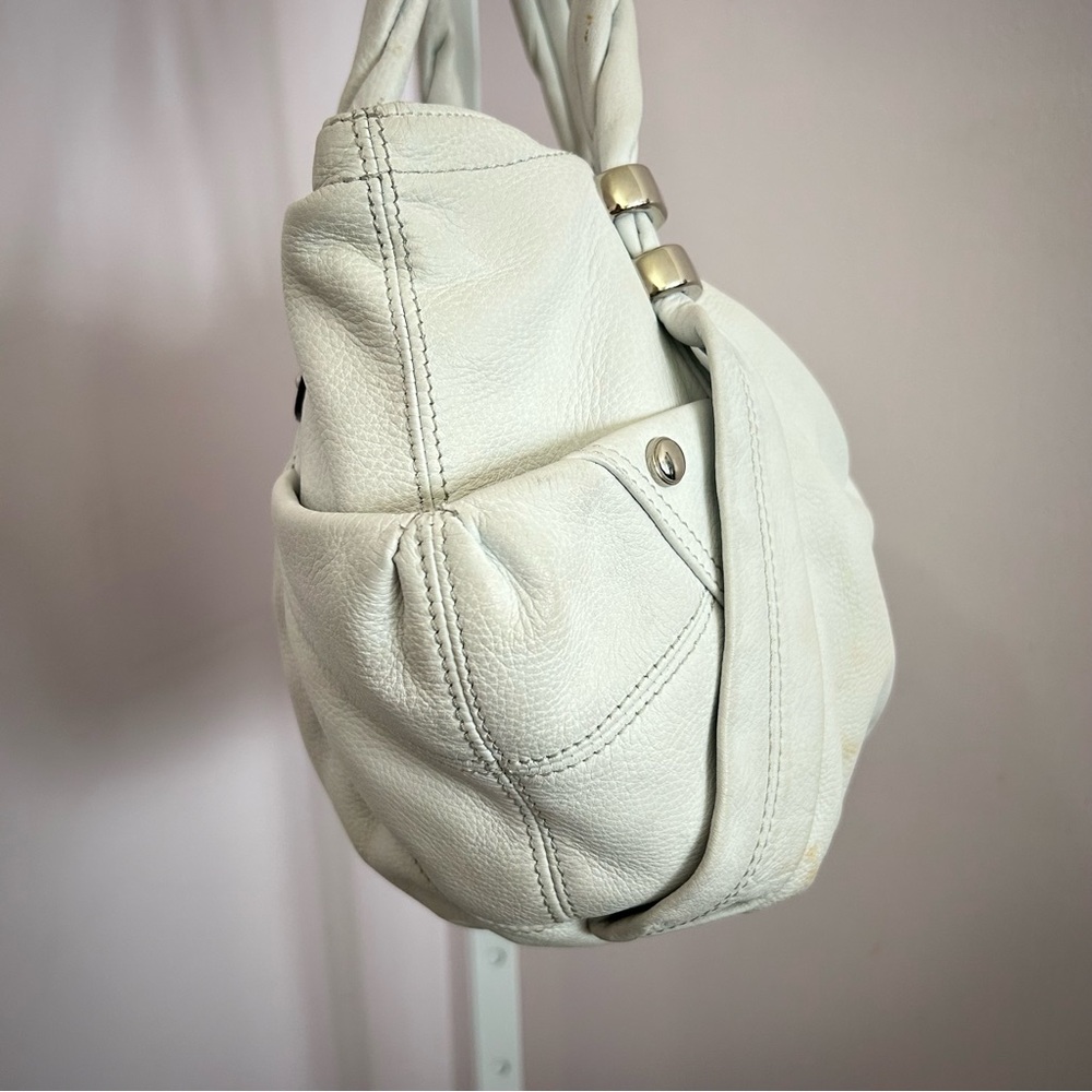 B. Makowsky Westport Vachetta Braided Satchel Tote - Picture 4 of 9